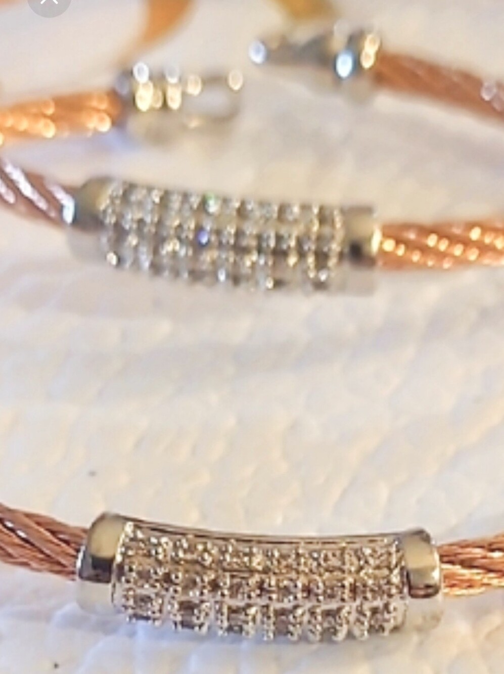 Elegant Gold and Silver Bracelet Set (may Be : Charriol 18k Gold Steel Diamondl)